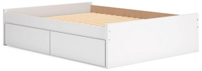 Onita Queen Platform Bed with 2 Side Storage - White Storage Bed modern furniture Contempo Furniture