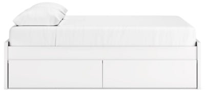 Onita Queen Platform Bed with 2 Side Storage - White Storage Bed modern furniture Contempo Furniture