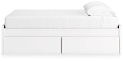 Onita Queen Platform Bed with 2 Side Storage - White Storage Bed modern furniture Contempo Furniture