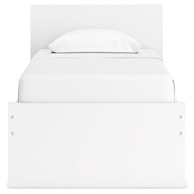 Onita Twin Panel Platform Bed - White Panel Bed modern furniture Contempo Furniture