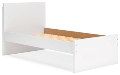 Onita Twin Panel Platform Bed - White Panel Bed modern furniture Contempo Furniture