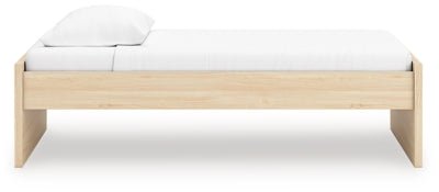 Onita Twin Platform Bed - Light Brown Platform Bed modern furniture Contempo Furniture