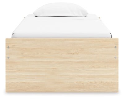 Onita Twin Platform Bed - Light Brown Platform Bed modern furniture Contempo Furniture