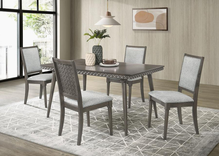 Onslow - Rectangular Wood Dining Table - Dark Brown Dining Table modern furniture Contempo Furniture