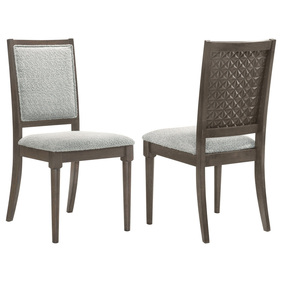 Onslow - Upholstered Dining Side Chair (Set of 2) - Dark Brown Chair Set modern furniture Contempo Furniture