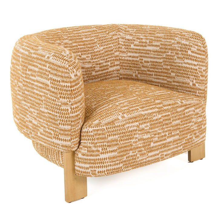 Optima - Mid-Century Modern Orange Fabric Accent Chair