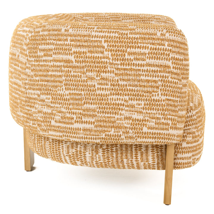 Optima - Mid-Century Modern Orange Fabric Accent Chair