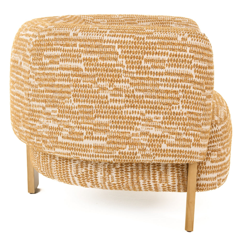 Optima - Mid-Century Modern Orange Fabric Accent Chair