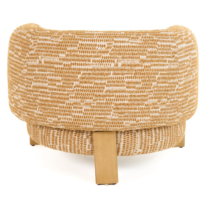 Optima - Mid-Century Modern Orange Fabric Accent Chair