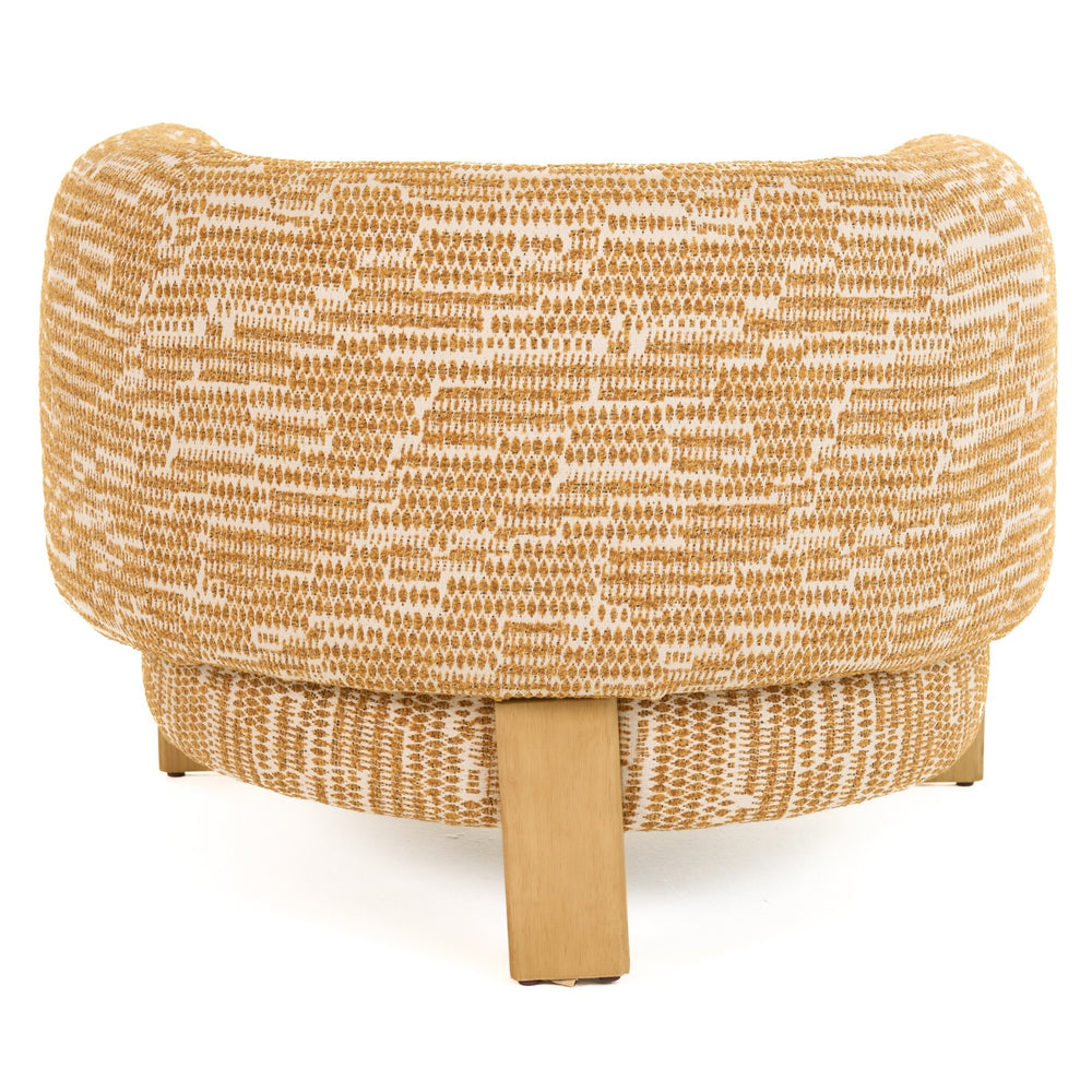 Optima - Mid-Century Modern Orange Fabric Accent Chair