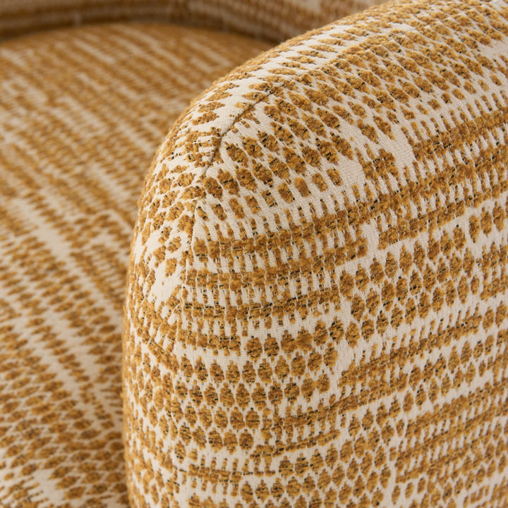 Optima - Mid-Century Modern Orange Fabric Accent Chair