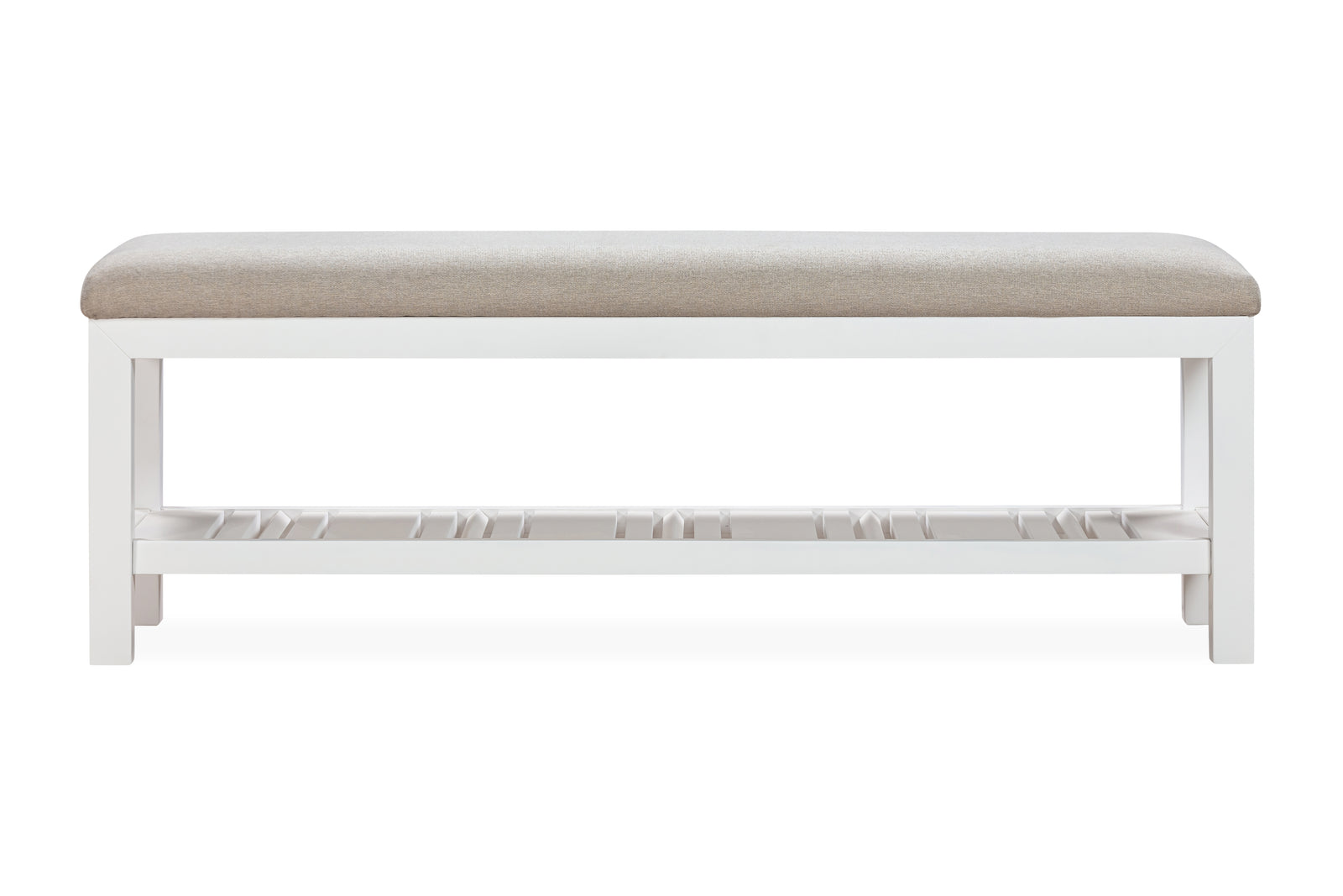 Modus Furniture Mgra88 Retreat Upholstered Wood Bench In Snowfall