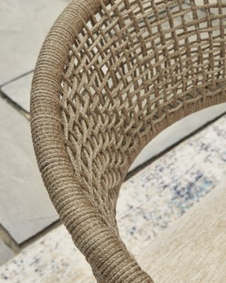 Orchard Beach Outdoor Arm Chair with Cushion (Set of 4) - Beige Chair Set modern furniture Contempo Furniture