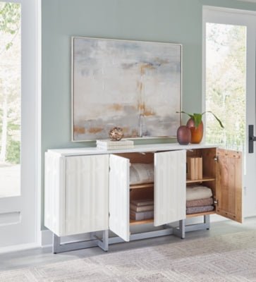 Ornawel Accent Cabinet - White Accent Cabinet modern furniture Contempo Furniture