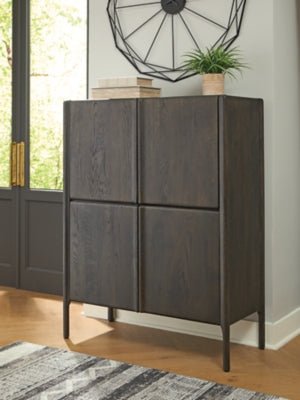 Orsonal Accent Cabinet - Dark Brown Accent Cabinet modern furniture Contempo Furniture