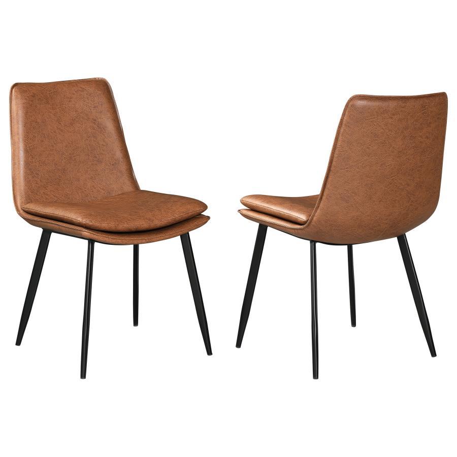 Ortega - Upholstered Dining Side Chair (Set of 2) - Coffee Chair Set modern furniture Contempo Furniture