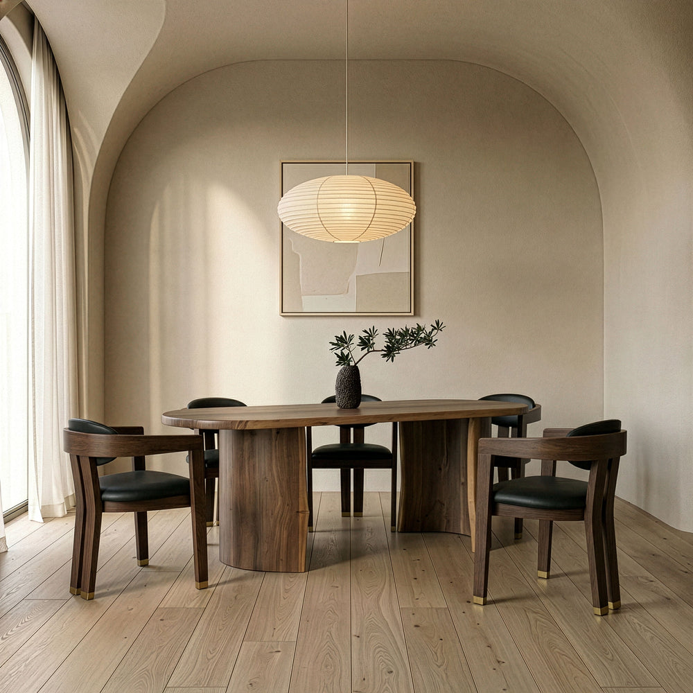 Orville - Modern Live Edge Acacia Dining Table - View 4