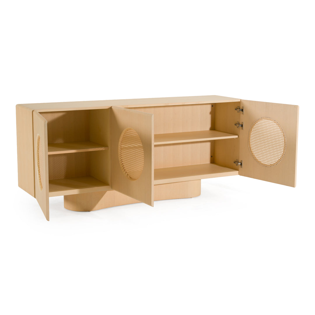 Osaka  Modern Natural Ash + Rattan Buffet