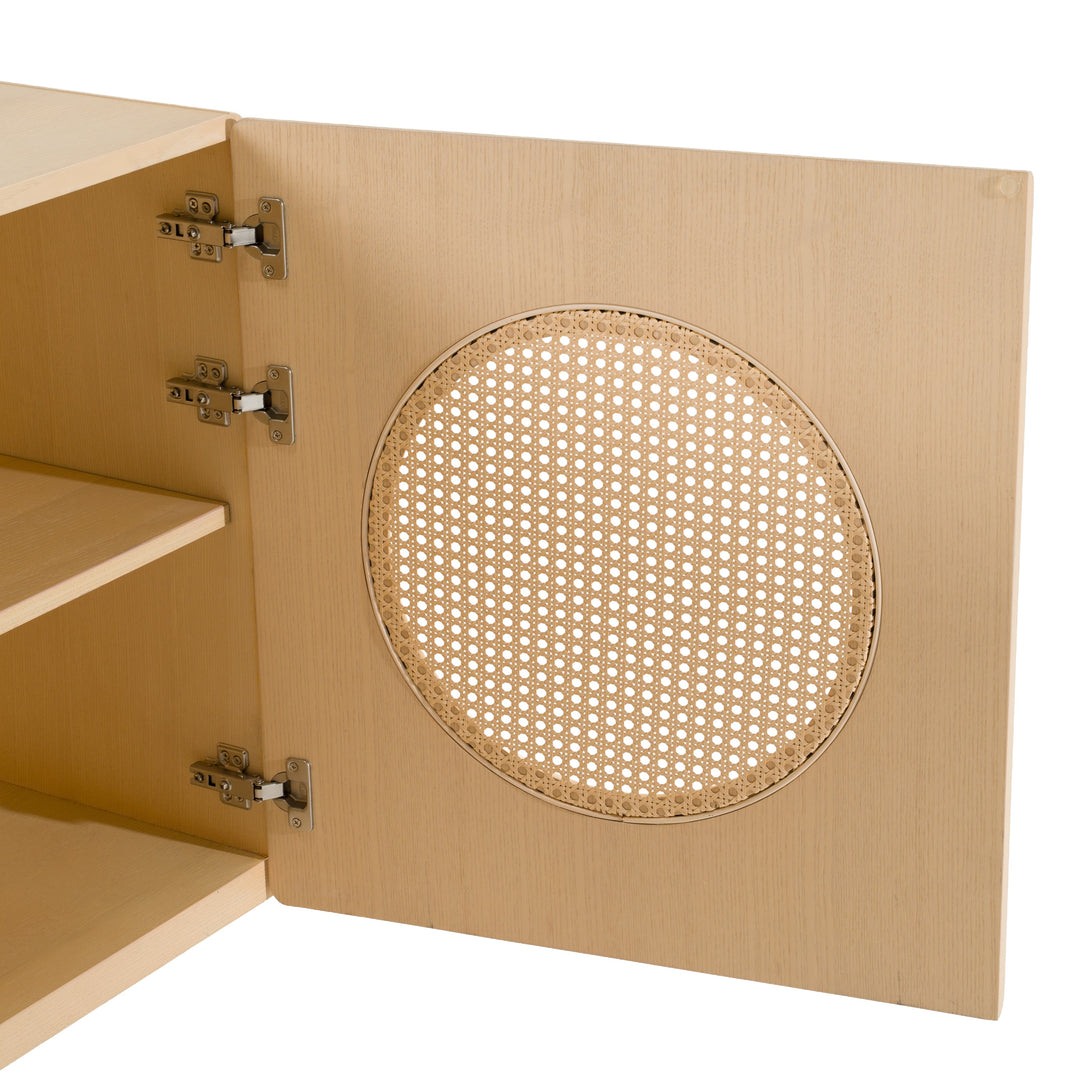 Osaka  Modern Natural Ash + Rattan Buffet