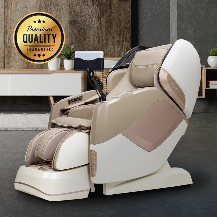 Premium Osaki 4D Maestro LE 2.0 massage chair in a modern luxury home living room.