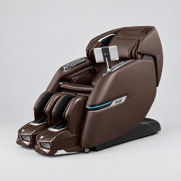 Osaki OS-Trion Flex Duo Massage Chair - brown perspective view