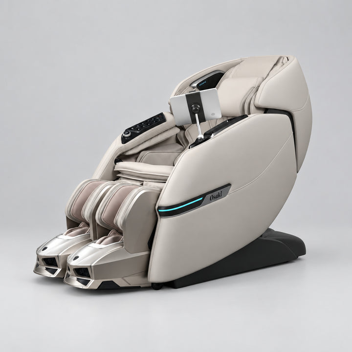 Osaki OS-Trion Flex Duo Massage Chair - taupe perspective view