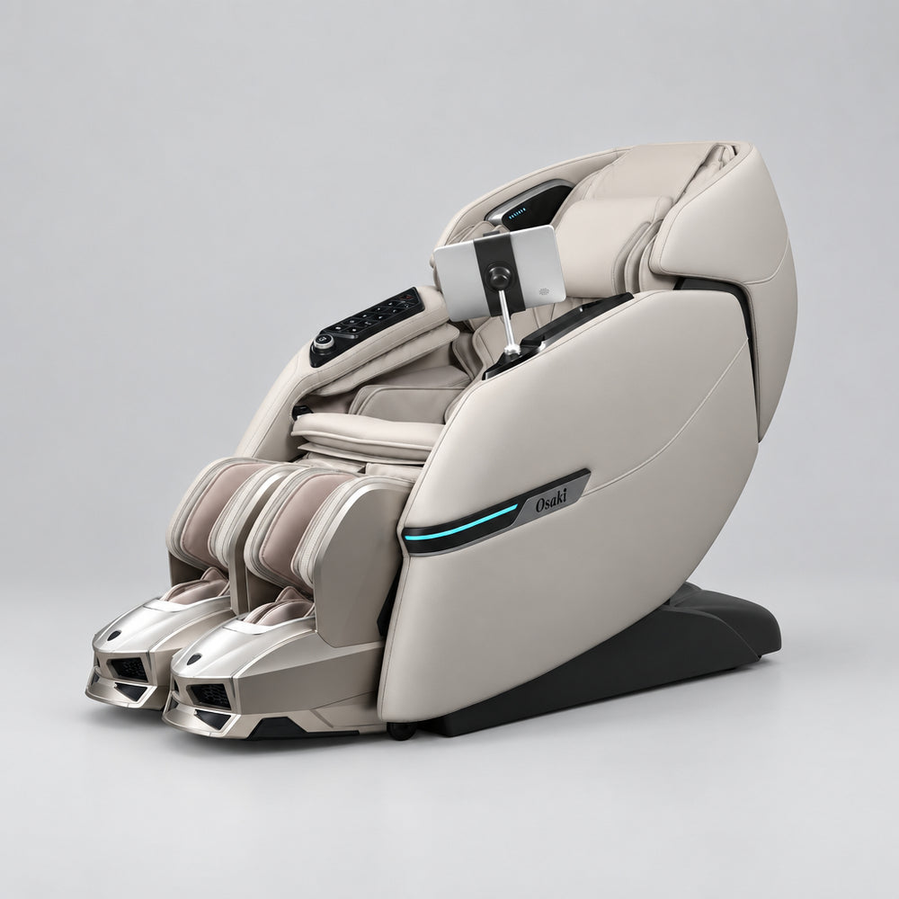 Osaki OS-Trion Flex Duo Massage Chair - taupe perspective view