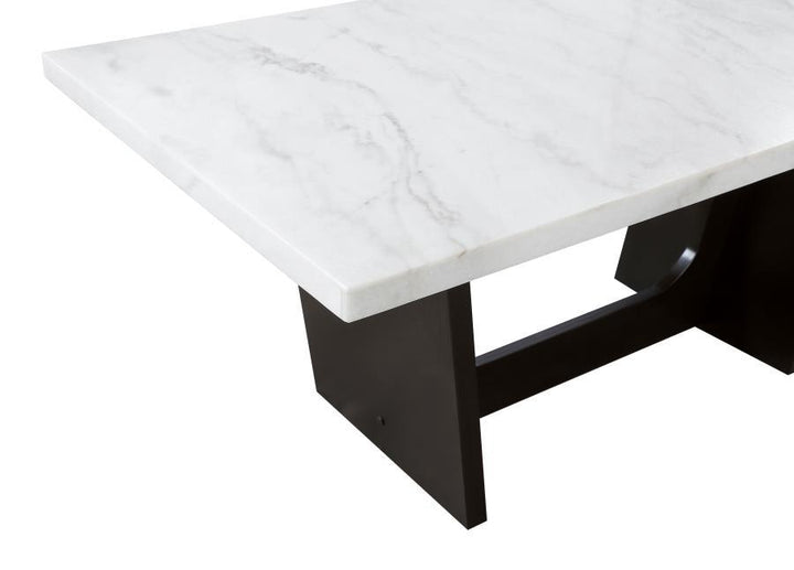 Osborne - Marble Top Dining Table - Rustic Espresso Dining Table modern furniture Contempo Furniture