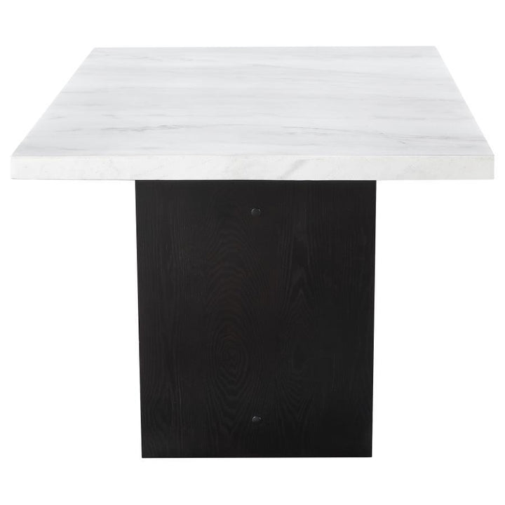 Osborne - Marble Top Dining Table - Rustic Espresso Dining Table modern furniture Contempo Furniture
