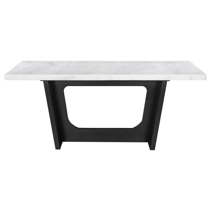 Osborne - Marble Top Dining Table - Rustic Espresso Dining Table modern furniture Contempo Furniture