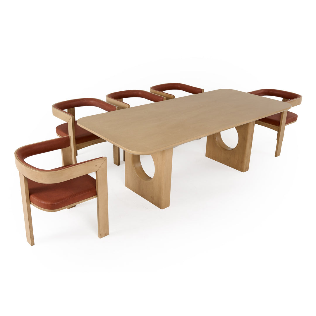 Oshana  Modern White Oak Dining Table