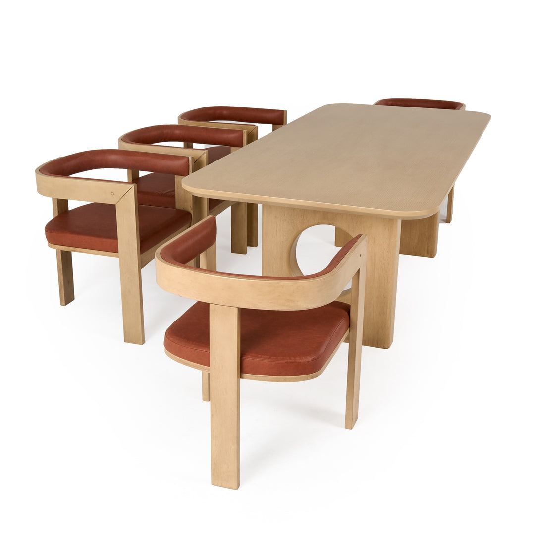 Oshana  Modern White Oak Dining Table