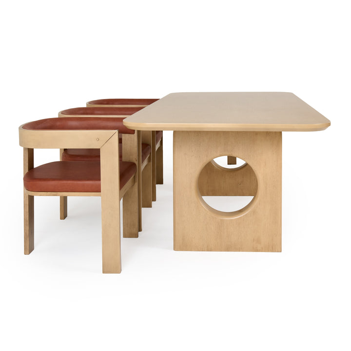 Oshana  Modern White Oak Dining Table