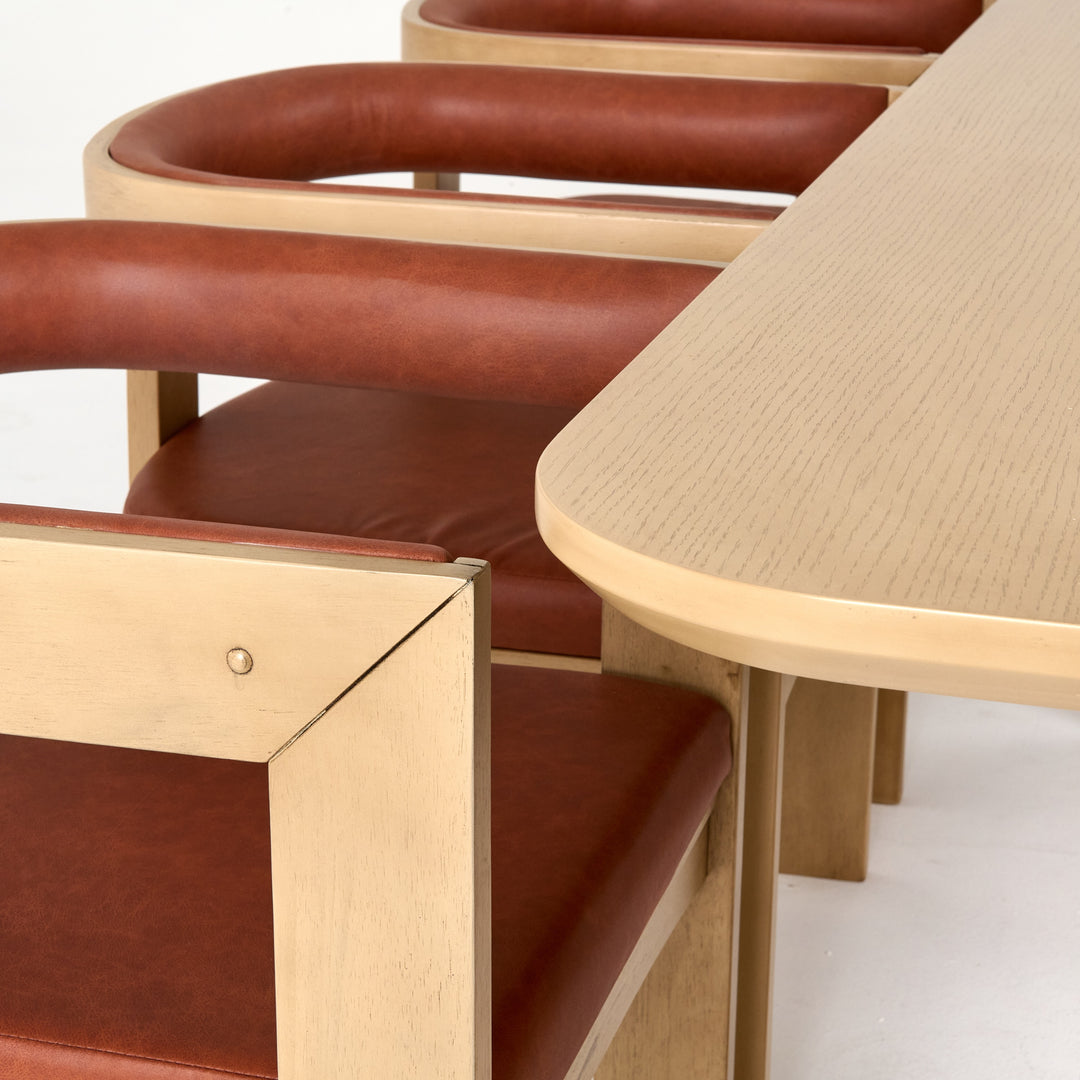 Oshana  Modern White Oak Dining Table