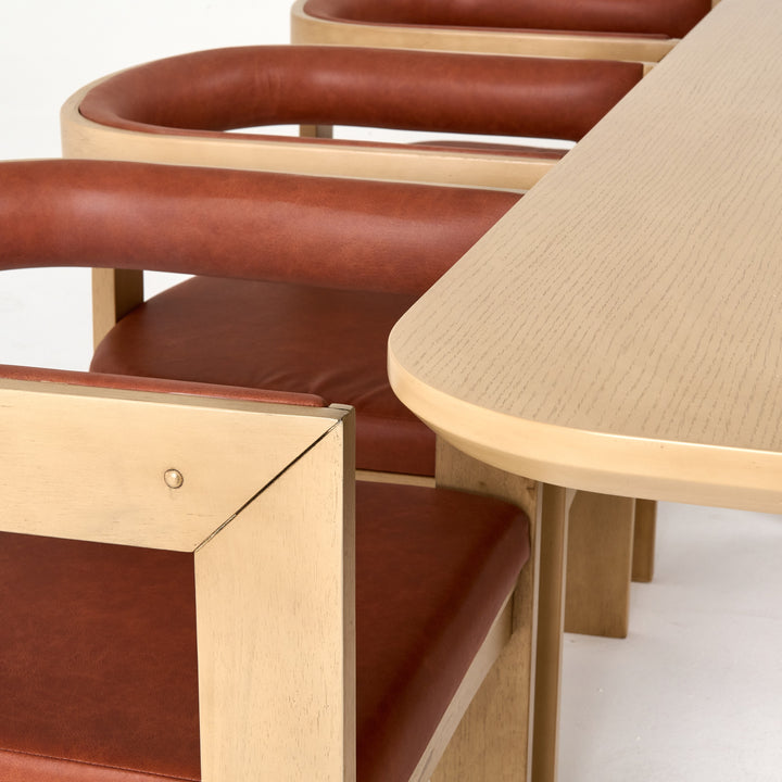 Oshana  Modern White Oak Dining Table