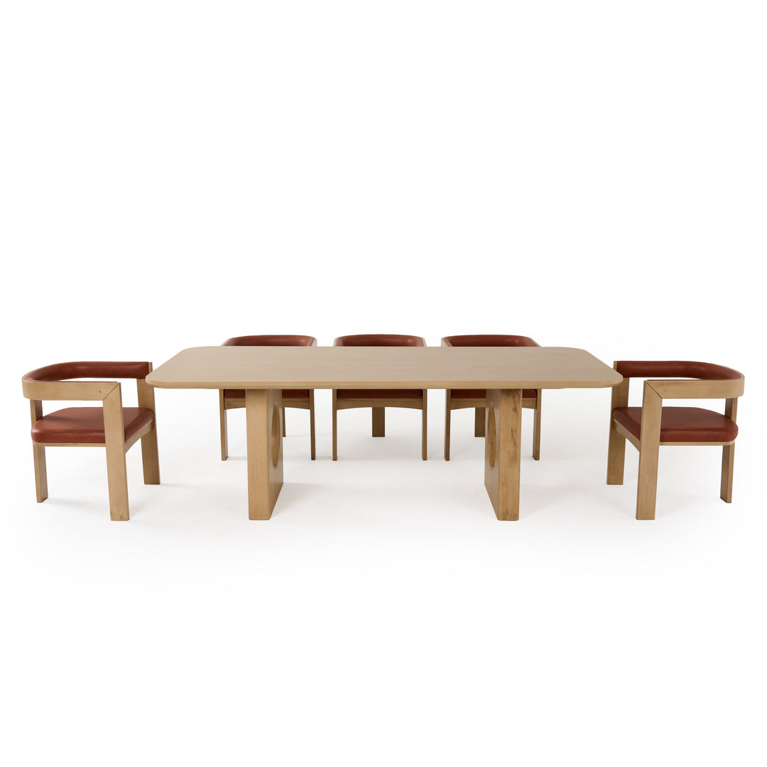 Oshana  Modern White Oak Dining Table