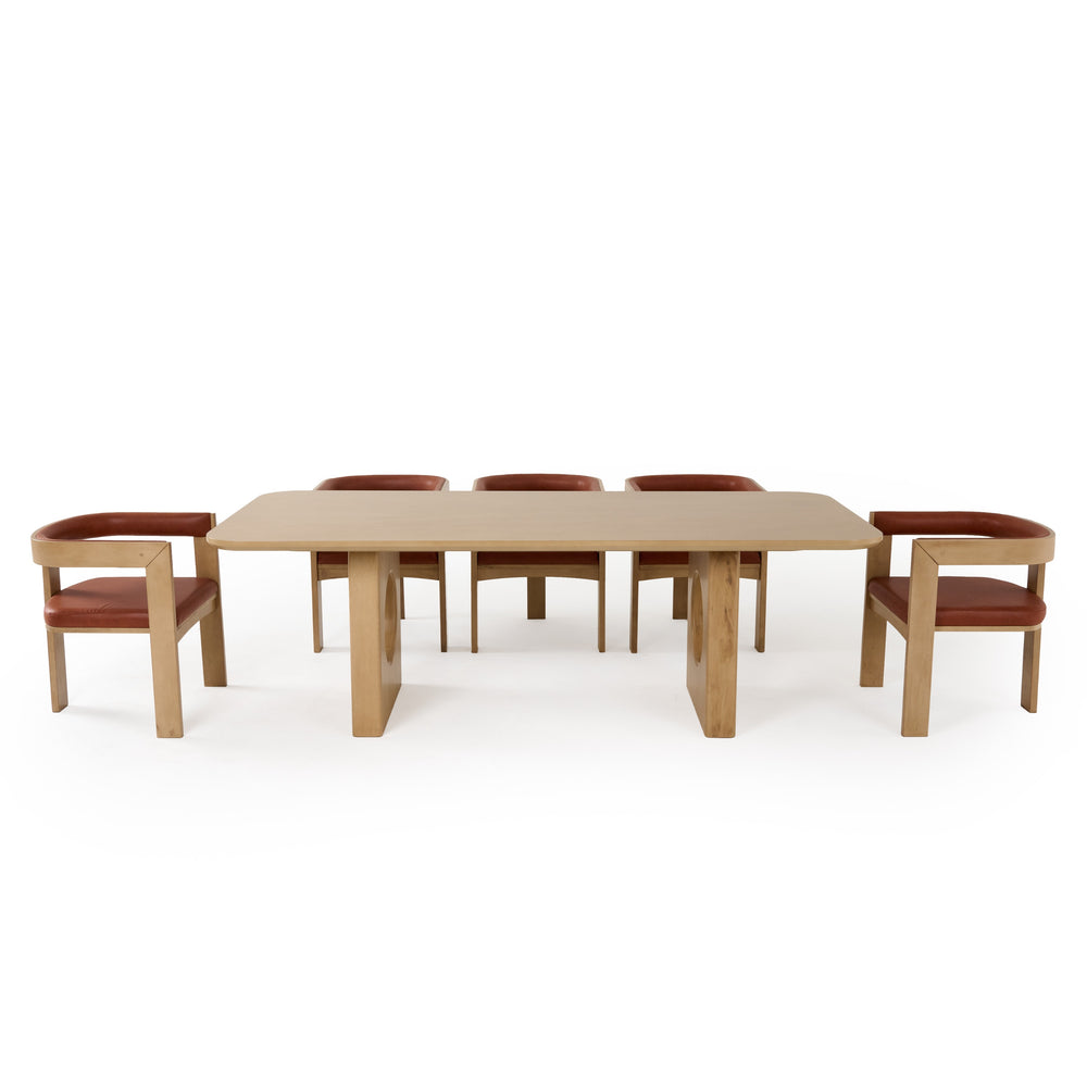 Oshana - Modern White Oak Dining Table - View 15