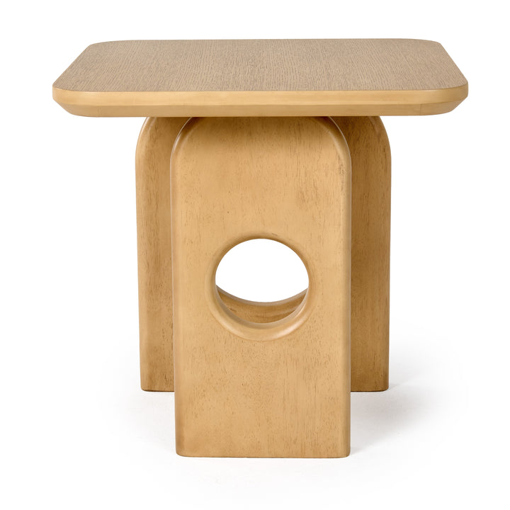 Oshana  Modern White Oak End Table
