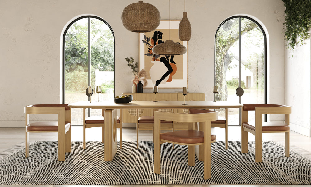 Oshana - Modern White Oak Dining Table - View 3