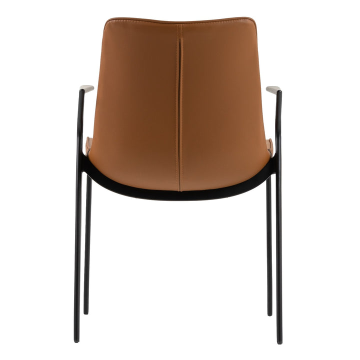 Osprey - Modern Camel Vegan Leather Dining Chair (Set of 2)