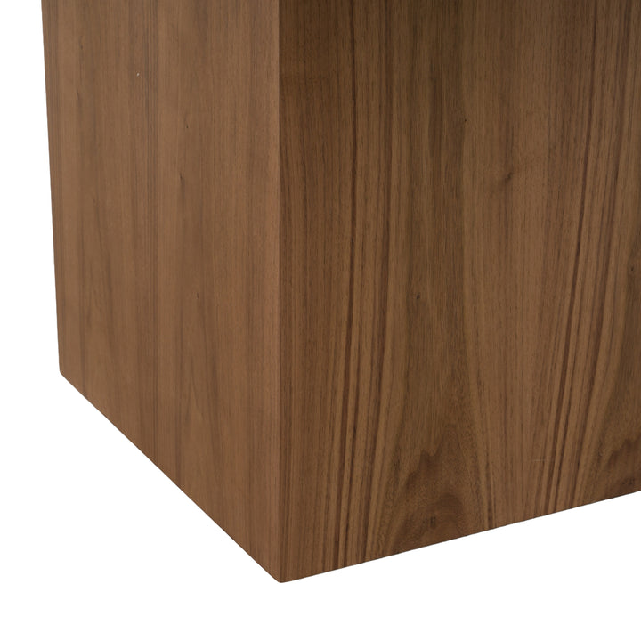 Osuna - Modern Black Glass + Walnut Square Dining Table