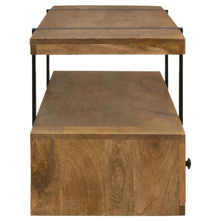 Otto - 5 - Drawer Mango Wood TV Stand Media Console - Brown TV Stand modern furniture Contempo Furniture