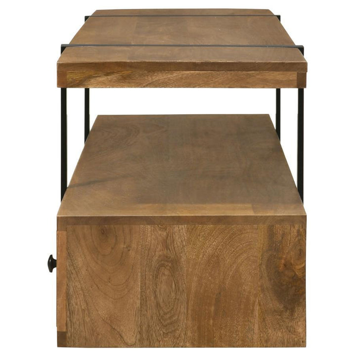 Otto - 5 - Drawer Mango Wood TV Stand Media Console - Brown TV Stand modern furniture Contempo Furniture