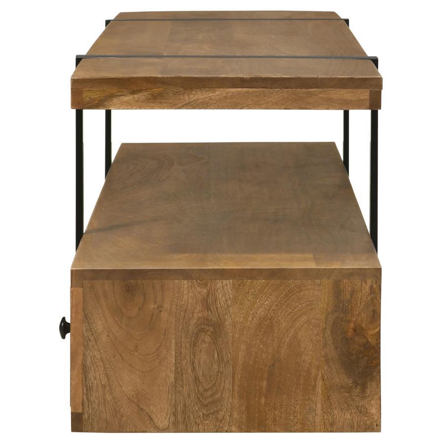 Otto - 5 - Drawer Mango Wood TV Stand Media Console - Brown TV Stand modern furniture Contempo Furniture