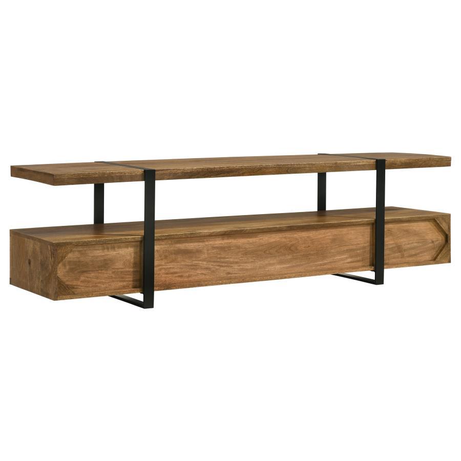 Otto - 5 - Drawer Mango Wood TV Stand Media Console - Brown TV Stand modern furniture Contempo Furniture