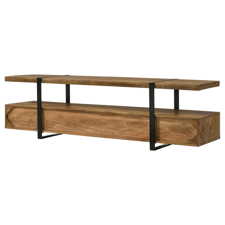 Otto - 5 - Drawer Mango Wood TV Stand Media Console - Brown TV Stand modern furniture Contempo Furniture