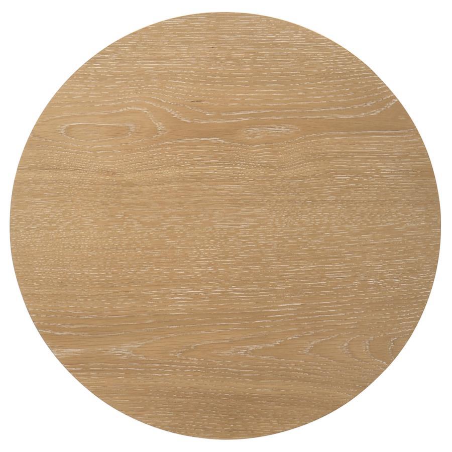 Ottowa - 2 Piece Round Wood Coffee Table Set - Washed Oak Table Set modern furniture Contempo Furniture