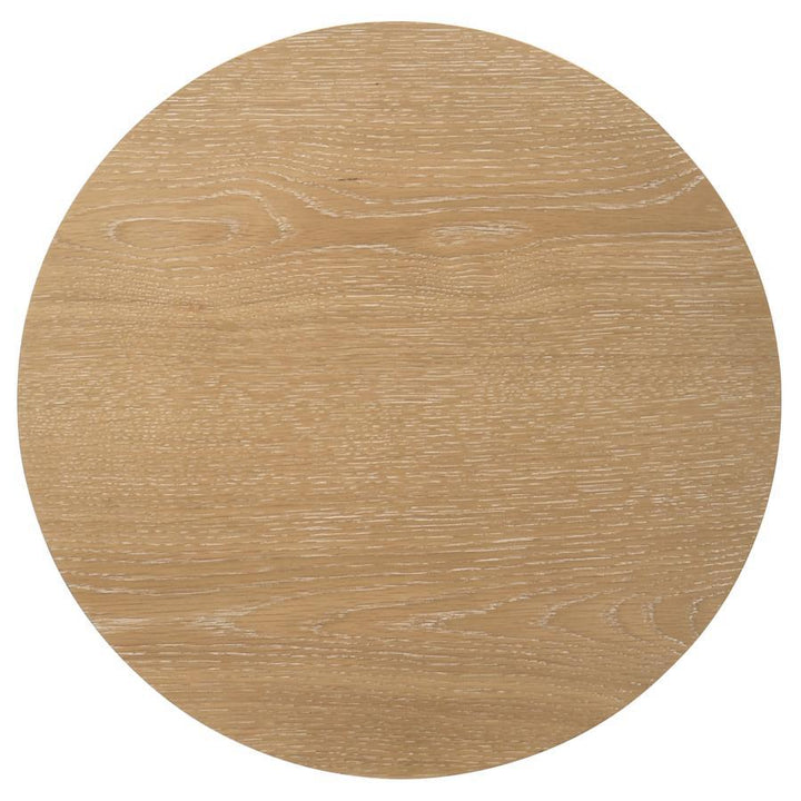 Ottowa - 2 Piece Round Wood Coffee Table Set - Washed Oak Table Set modern furniture Contempo Furniture