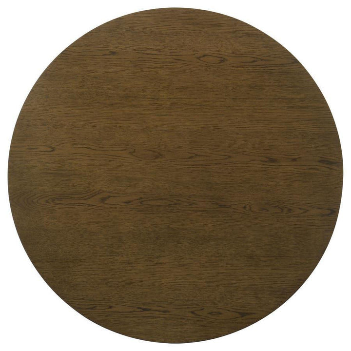 Ottowa - 35" Round Wood Cocktail Coffee Table - Brown Coffee Table modern furniture Contempo Furniture