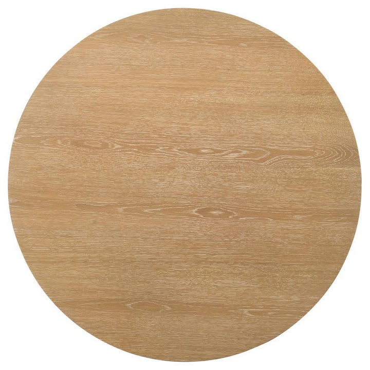 Ottowa - 36" Round Wood Cocktail Coffee Table Washed - Light Oak Coffee Table modern furniture Contempo Furniture